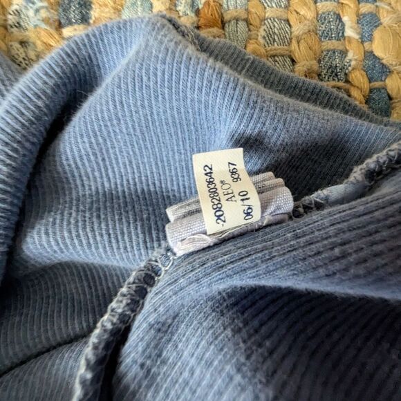 AE Henley Top S/P Long Fit 2010s Bella Swan Elena Gilbert Hermione Y2K Ribbed - Picture 6 of 8